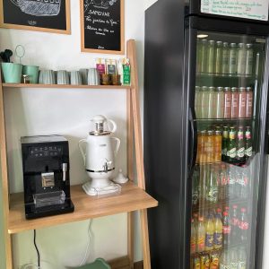 partie boissons du bar à salades